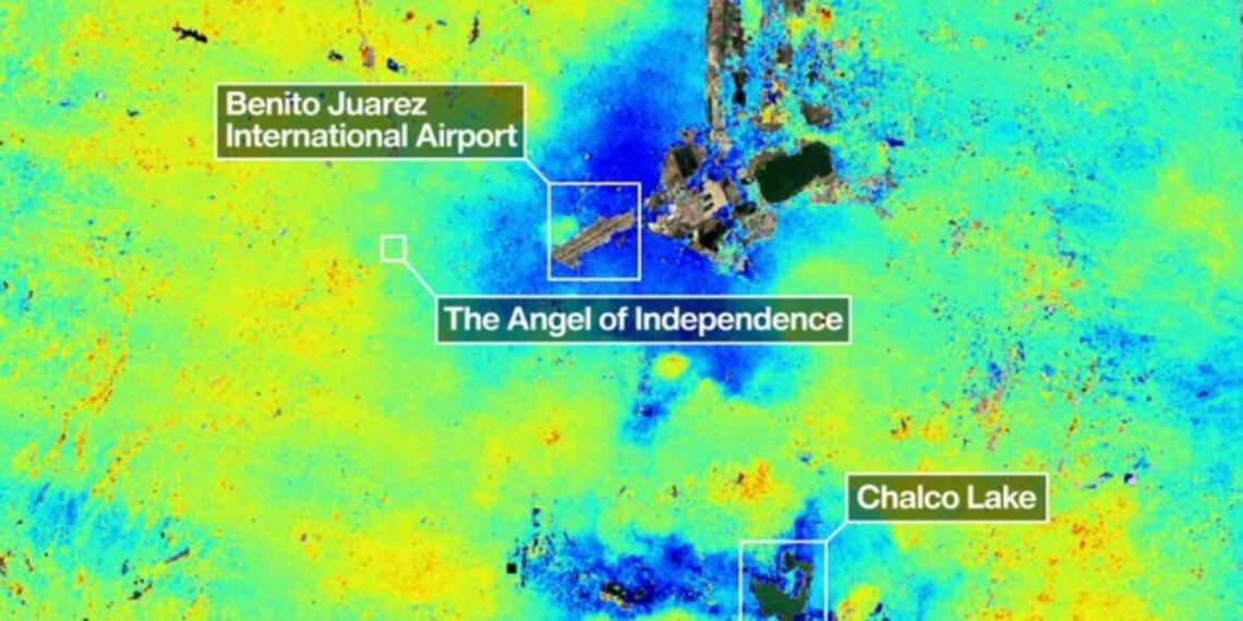 NUEVO SATÉLITE DE LA NASA REVELA EL HUNDIMIENTO DE LA CDMX EN TIEMPO REAL